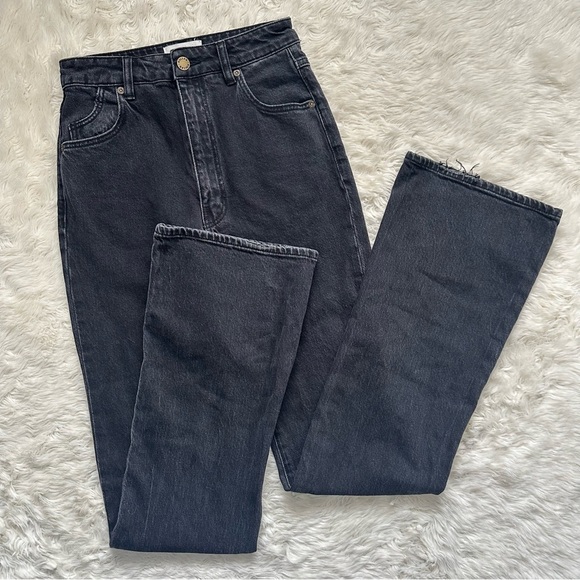 Rolla’s Jeans Dusters Bootcut High-Rise Slim Bootcut Washed Black Denim 25 - Picture 2 of 13